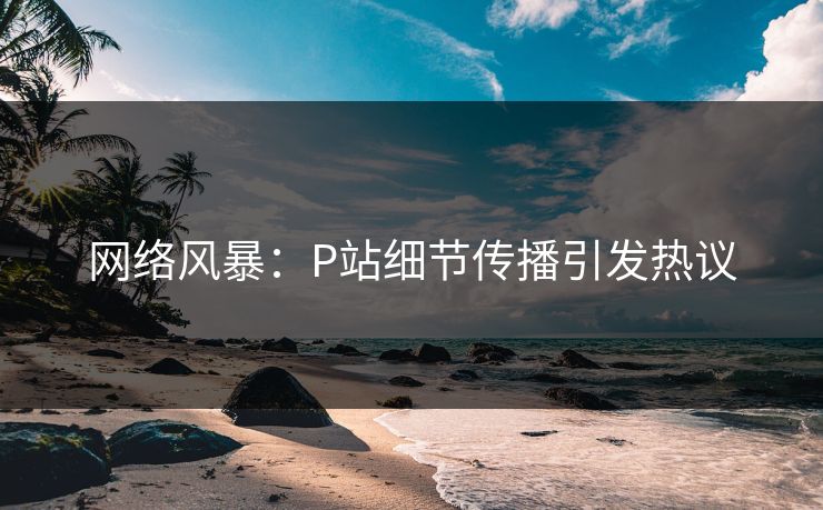 网络风暴:P站细节传播引发热议 网络风暴:P站细节传播引发热议